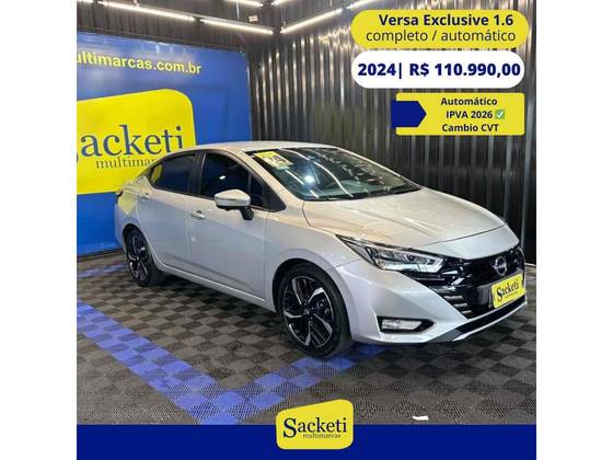 NISSAN VERSA 1.6 16V FLEX EXCLUSIVE XTRONIC